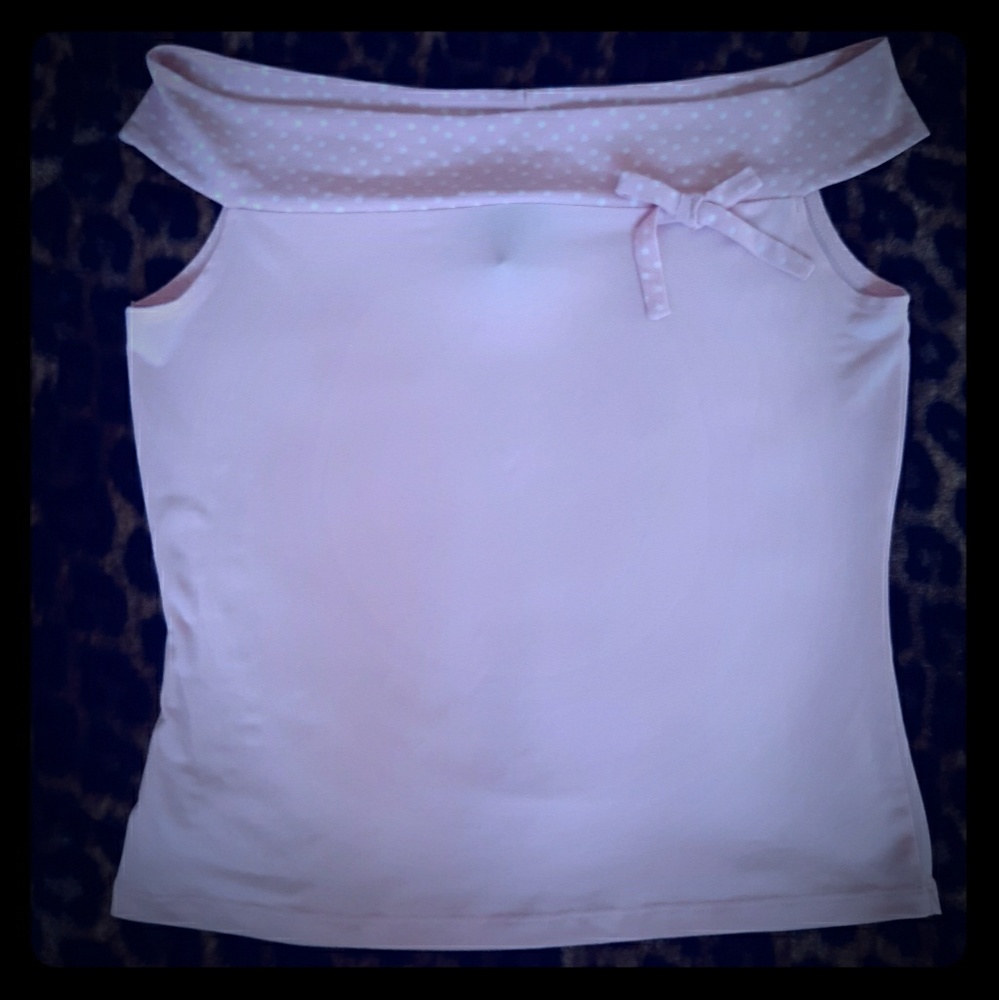 Rockabilly Pink off shoulder top